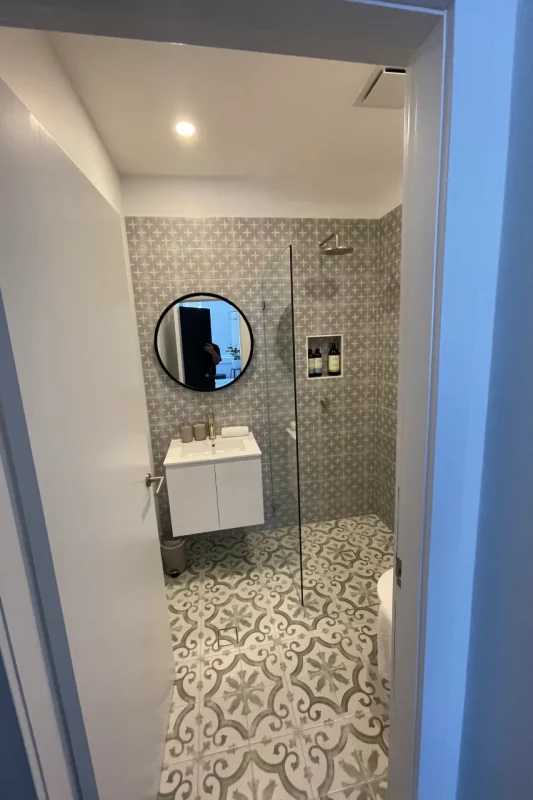 Plaster Repairs in a bathroom in a Sydney home by Luxury Linings